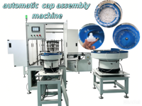Machine d'assemblage entièrement automatique de bouchons en plastique à commande PLC et entraînement mécanique, haute performance, pour produits chimiques, boissons et aliments