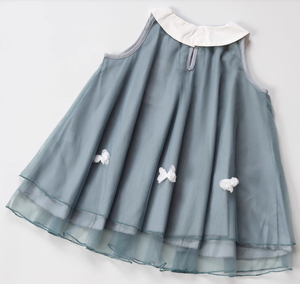 Abiti da bambina estivi Boutique decorazioni a farfalla 3D Peter Pan collare Party abiti da principessa da spiaggia abbigliamento per ragazze - Product Image 2