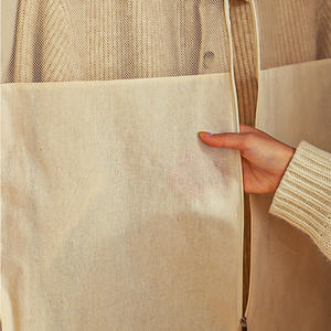 Costume suspendu en pur coton agrandi transparent cache-poussière veste manteau pliable anti-poussière vêtements housse de rangement - Product Image 2