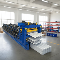 Máquina Formadora de Rollos de Lámina para Techo de Tres Capas con Rodamiento y Motor, Control PLC, Capacidad de 15-20 m/min