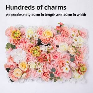 Planta Artificial Verde, Rosa, Fondo Floral, Tela para Pared, Decoraciones de Pared para Bodas, Flores de Rosa Artificiales - Product Image 3