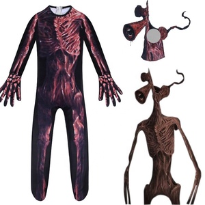 Grosir Kostum Kartun Anak-anak Kostum <span class=keywords><strong>Halloween</strong></span> Kostum Permainan Kepala Sirene Horor Kucing Hitam Putih - Product Image 5