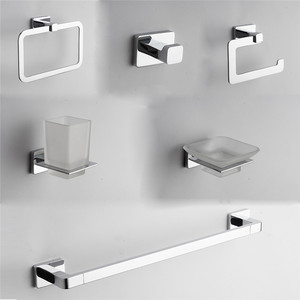 Juegos <span class=keywords><strong>de</strong></span> <span class=keywords><strong>Accesorios</strong></span> <span class=keywords><strong>de</strong></span> Baño Modernos Decorativos <span class=keywords><strong>de</strong></span> Latón Cromado <span class=keywords><strong>para</strong></span> Montaje en Pared <span class=keywords><strong>para</strong></span> Grifería <span class=keywords><strong>de</strong></span> Baño - Product Image 1