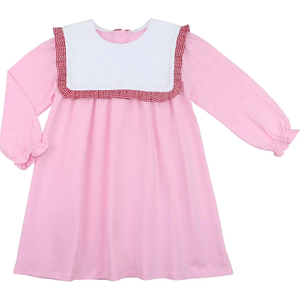 Monogrammed Valentinstag Mädchen Outfit Lätzchen Rüschen Kragen Rosa Baumwolle Baby Mädchen Stram pler Kleinkind Bloomer Set Kleine Mädchen Kleider - Product Image 4