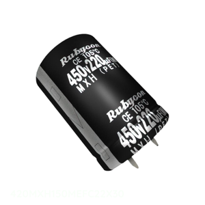 Condensateur traversant à aluviens 150 µF 20 % 420 V SNAP TH 150 uF 420MXH150MEFC22X30 du fabricant Channel - Product Image 1