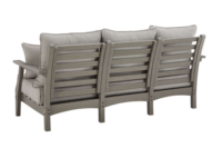 Ensemble durable en matériaux 100% recyclables, cadre imperméable, coussins sans entretien, trois places, mobilier de jardin moderne pour l'extérieur