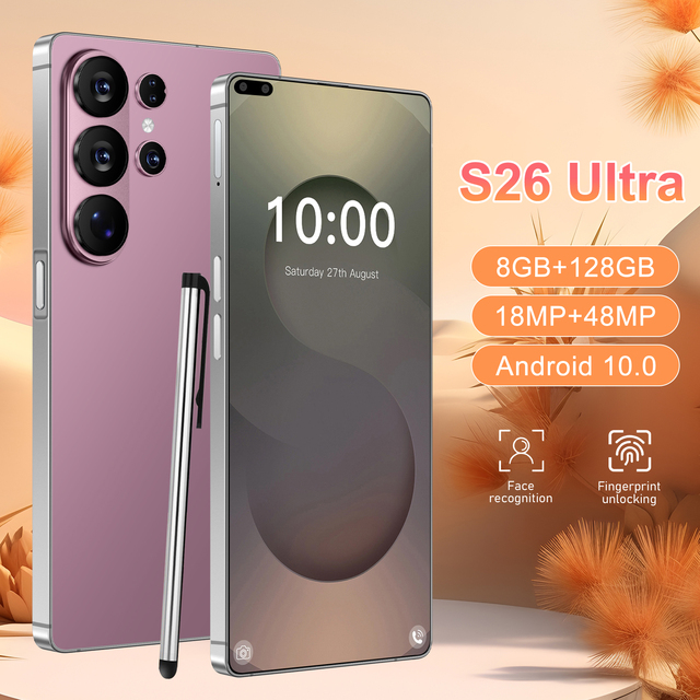 YPORANGECHENG C200- S26 Ultra 8GB+128GB MTK6873 Octa Core 5G LTE Smartphone 6.6" FHD Screen 48MP Camera French