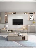 Meubles de salon en vente flash, style nordique minimaliste, prix de gros, design rectangulaire, meuble TV et table basse