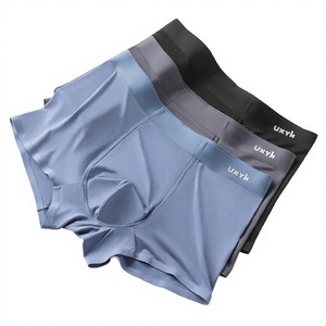 Ropa Interior Masculina de Diseño, Logotipo Personalizado OEM, Calzoncillos <span class=keywords><strong>Boxer</strong></span> de Punto Transpirables y Ecológicos de Alta Calidad con Spandex y Corte Medio - Product Image 1