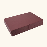 Papan Permainan Backgammon Premium Lipat dengan Casing PU, Desain Permukaan Elegan untuk Proyek Ritel dan Komersial