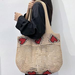 Borse da donna di tendenza per lo Shopping Online ali Baba China leggero con motivo a cuore d'amore con borse da Yoga - Product Image 2