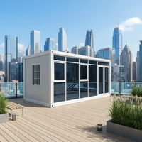 Maison conteneur en panneaux sandwich sur mesure, épaisseur de paroi réglable, avec chambre et cuisine, pour hôtel ou appartement