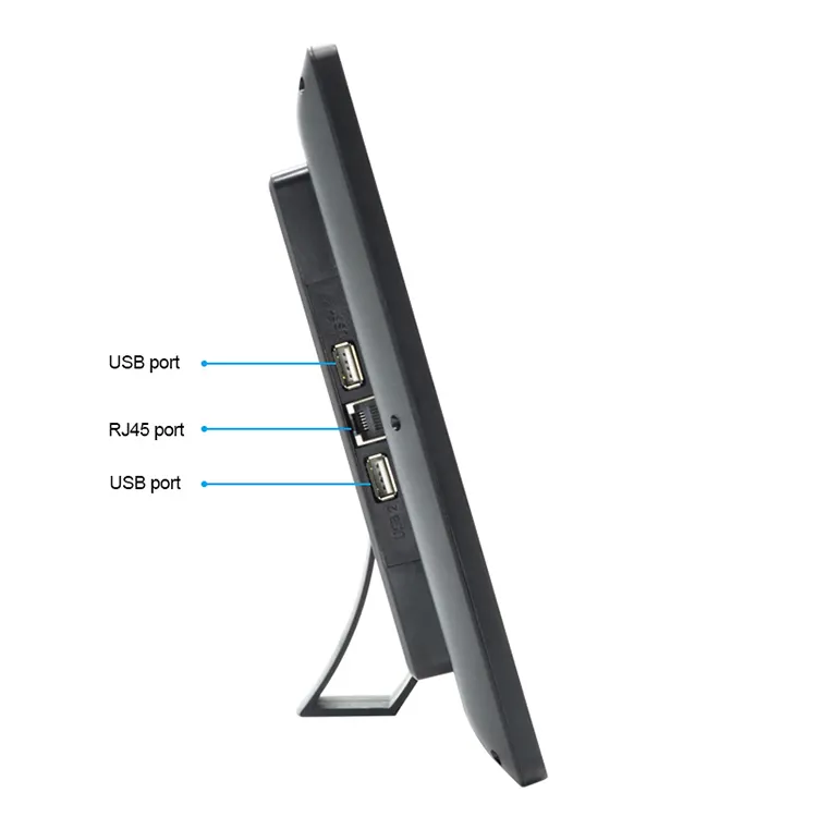 실내 충격 방지 USB 산업용 태블릿 PC 2GB IPS 지원 정전식 터치 패널이있는 플라스틱/금속 벽걸이 형 Android POE 태블릿