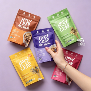 Sachets d'emballage personnalisés pour collations instantanées à l'avoine en petites séries, impression par héliogravure, qualité alimentaire, pochettes d'emballage alimentaire à fermeture éclair pour aliments pour animaux de compagnie - Product Image 3