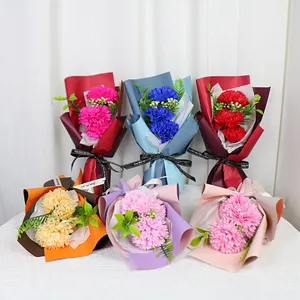 Confezione regalo all'ingrosso di garofani artificiali rosesmall per la festa della mamma, fiori artificiali per i regali di vacanza