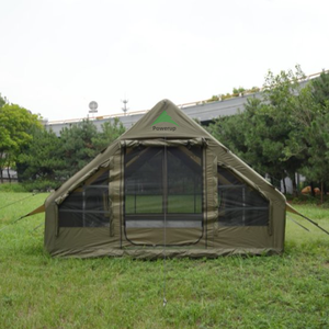 軽量12オックスフォード防水キャンプテント 3m×4m デュアルスカイライト 通気性 A/Bドア構造 クイックセットアップ 二部屋 - Product Image 3