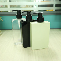 Flacon pulvérisateur plat carré en PET de 300 ml, fiable, pour désinfectant pour les mains, shampoing/après-shampoing, emballage pour soins de la peau