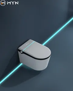 Chaozhou Factory Wall Hung Smart Baño Automático Cerámica Inteligente P Ttap Water <span class=keywords><strong>Closet</strong></span> Inodoro de mármol - Product Image 1