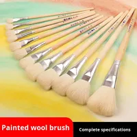 Pinceau à peinture en laine douce de haute qualité, stylo S, pinceau pour remplir la couleur, colle pour verre, céramique, or, argent, pinceaux de peinture