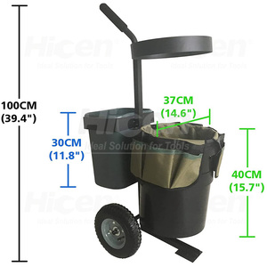 Chariot de jardin de pelouse, Transport Mobile, stockage d'outils de jardinage, seau de fleurs, <span class=keywords><strong>caddie</strong></span> sur <span class=keywords><strong>roues</strong></span> avec sac Oxford - Product Image 4