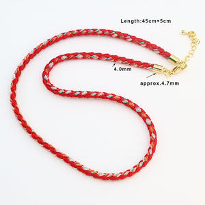 BCL1323 جديد شعبية متعددة الألوان النايلون مضفر حبل حرير حبل حبل الذهب ينتهي قلادة - Product Image 5