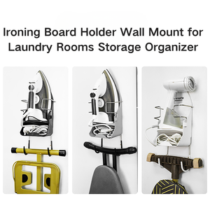 <strong>Ironing</strong> <strong>Board</strong> Hanger <strong>Wall</strong> <strong>Mount</strong> <strong>Ironing</strong> <strong>Board</strong> Holder <strong>Wall</strong> <strong>Mount</strong> for Laundry Rooms Storage Organizer - Product Image 4