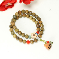 Gelang Rumbai Bunga DIY Kayu Cendana Hijau
