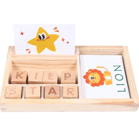 Jeu d'orthographe Montessori en bois, jeu éducatif, apprentissage alphabet en bois, puzzle assorti pour enfants, jouets en blocs