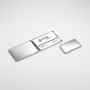 Porte-cartes en fibre de carbone pour femme avec miroir, 60x90mm, en cuir, pour cartes de visite et d'identité, style vierge, pour usage professionnel - Product Image 2