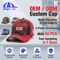 Gorra de Béisbol Vintage Personalizada con Bordado, Estilo Desgastado, Gorra Deportiva de 5 Paneles con Parche para Hombre y Mujer