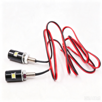 Feu arrière universel en aluminium pour moto, feu de plaque d'immatriculation, feu stop arrière, homologué E, 12V LED, clignotants de haute qualité, noir 1