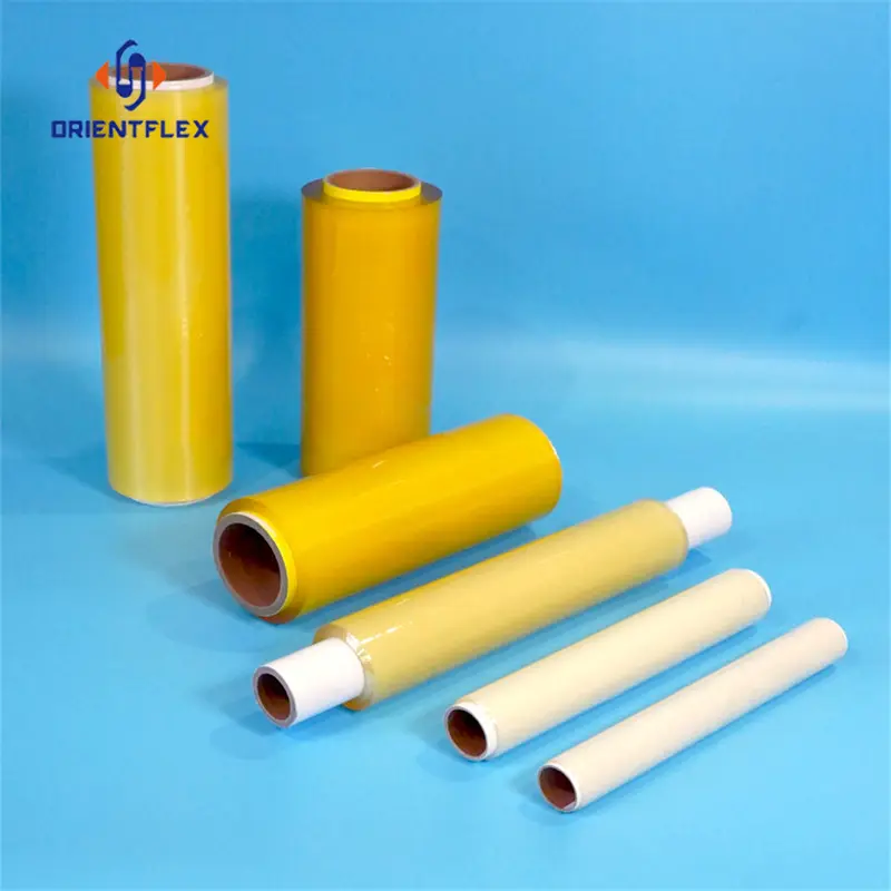 China Basic Style Soft resistente al calore Big Roll Color Food Wrapping PVC Stretch Cling Film Food Grade per Food Wrap