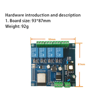 Carte de développement de relais ESP32, alimentation AC/DC, WiFi, BT, BLE, module de relais 4 canaux ESP32-WROOM