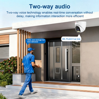 Factory Hfwvision 100ft H.265 8MP 4K Smart Detect Humanoid Vehicle 2-way Audio POE Dome IP CCTV Camera Surveillance System OEM