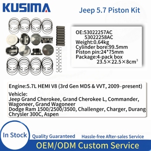 Pistón de Motor Automotriz Premium 53022257AC de 99.5 mm con Anillo para Jeep Chrysler Dodge Grand <span class=keywords><strong>Cherokee</strong></span> Wrangler Ram <span class=keywords><strong>5.7</strong></span> 5.7L <span class=keywords><strong>HEMI</strong></span> V8 - Product Image 5