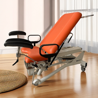 Fauteuil d'examen gynécologique mobile, table d'examen médical gynécologique avec accoudoirs et plateau à instruments, pour clinique et hôpital