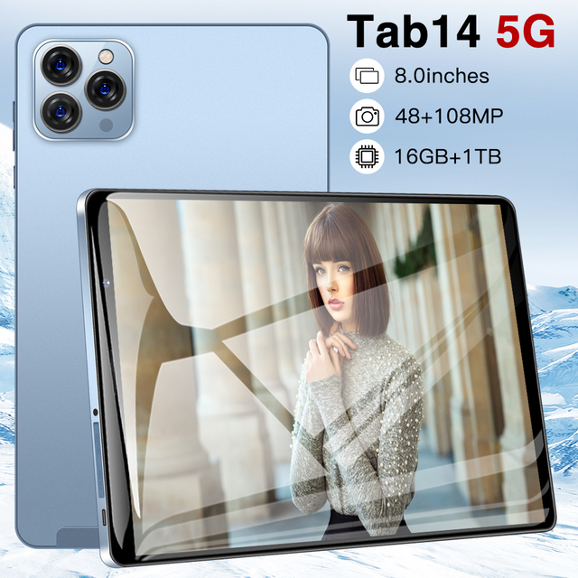 Original Low Price TAB14 Game Tablet 8-inch IPS Large Screen 16GB + 1TB 48MP + 108MP Large Capacity Smart Android Tablet