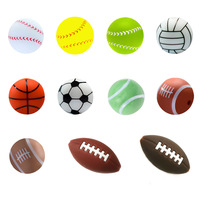 Perles de sport en gros pour bricolage, accessoires 12mm 15mm 19mm, perles en silicone de qualité alimentaire pour ballons de basket, de volley et de football
