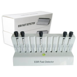 Medizinisches Labor 10 Löcher Kunststoff ABS Weiß <span class=keywords><strong>ESR</strong></span> Schnell detektor halter Stand Reagenzglas gestell für die Blutentnahme - Product Image 1