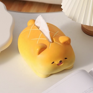Caja de Pañuelos Decorativa de Resina con Forma de Piña Estilo INS, Ecológica, Decoración <span class=keywords><strong>para</strong></span> el Hogar, Accesorio Elegante <span class=keywords><strong>para</strong></span> Mesa de Centro, Puppy SE7ART - Product Image 3