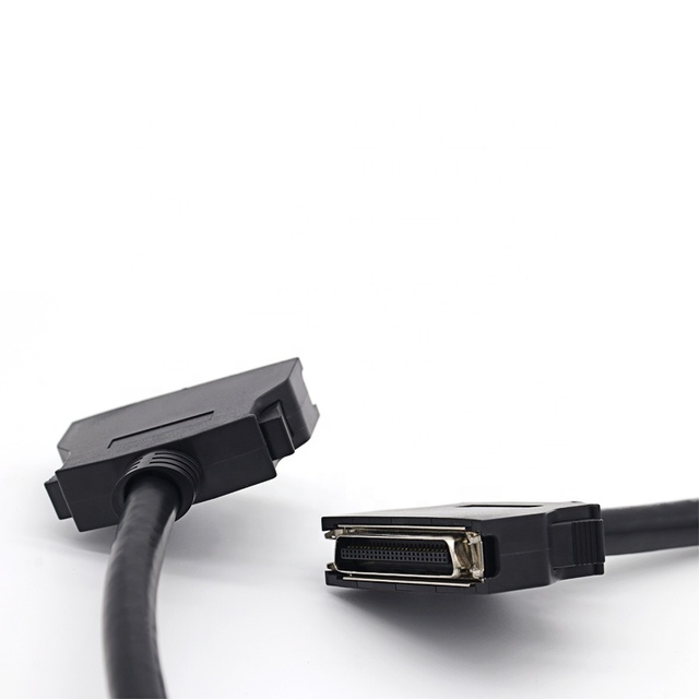 SCSI 50Pin Male to Female Cable with PVC Jacket Tinned Copper Conductor RoHS Certified-650mm Length for Computer Printer Scanner