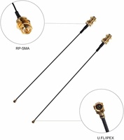 2 antennes Wi-Fi double bande 8dBi 24/58GHz avec connecteurs RP-/UFL/ et câbles pigtail de 15 cm pour routeurs sans fil, drones FPV/UAV, PS4
