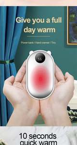 Nouvelle tasse à contrôle de température avec massage du cou/du rachis cervical et chauffe-mains Power Bank 10000 mAh pour coffret cadeau de bureau promotionnel - Product Image 4