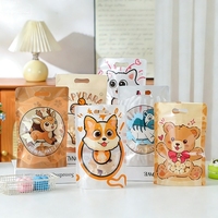 Sacs d'emballage pour pâtisserie à motifs de dessins animés mignons en gros - Sacs à fermeture éclair autoportants pour biscuits, flocons de neige croustillants, bonbons