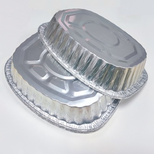 Nhiệm Vụ Nặng Nề 18 Inch Hình thuôn Dài 17lb Nhôm Bền Foil Rang Thổ Nhĩ Kỳ <span class=keywords><strong>Pan</strong></span> Với 458X355X83Mm Thân Thiện Với Môi Nhôm Container - Product Image 6