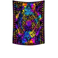 Tapisserie murale en polyester à motifs variés, résistante à la décoloration, légère, facile à accrocher, art mural, vente en gros, style bohème