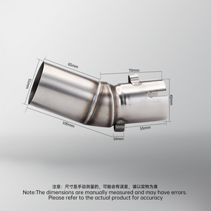 Para <span class=keywords><strong>CFMOTO</strong></span> 450SR <span class=keywords><strong>450</strong></span> NK <span class=keywords><strong>SR</strong></span> 2022 2023 silenciador de acero inoxidable escape de motocicleta 51mm conjunto enlace intermedio nueva condición - Product Image 6