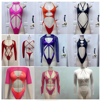 Op maat gemaakte logo Jouvert carnavalskleding mesh badkledingset dames private label maandagkleding strandjurk groothandel Miami carnavalskostuum