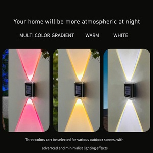 Gran oferta, lámpara LED moderna montada en la pared, luces de pared para exteriores de acero inoxidable para jardín, iluminación Solar impermeable IP65 para Calle - Product Image 6