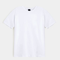 Camisetas Blancas Lisas de Color Sólido para Hombre, Corte Regular, Algodón/Poliéster de Primera Calidad, Antiarrugas, Transpirables, Ecológicas, Cortas